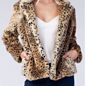 Leopard Faux Fur Coat